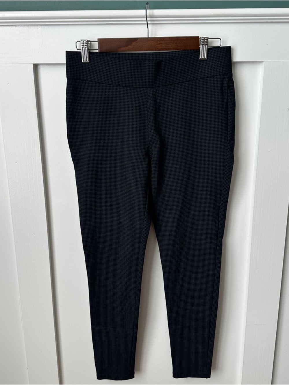 LOFT Charcoal Houndstooth Stretch Pants